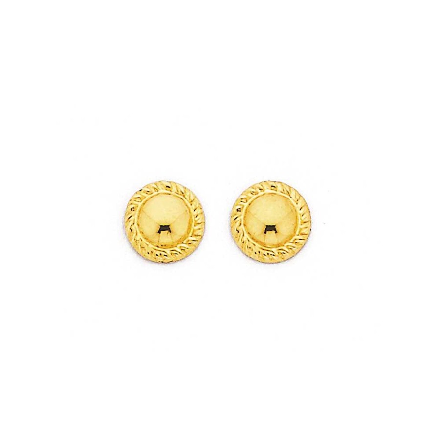 Earrings Pascoes | 9Ct Rope Edge Studs