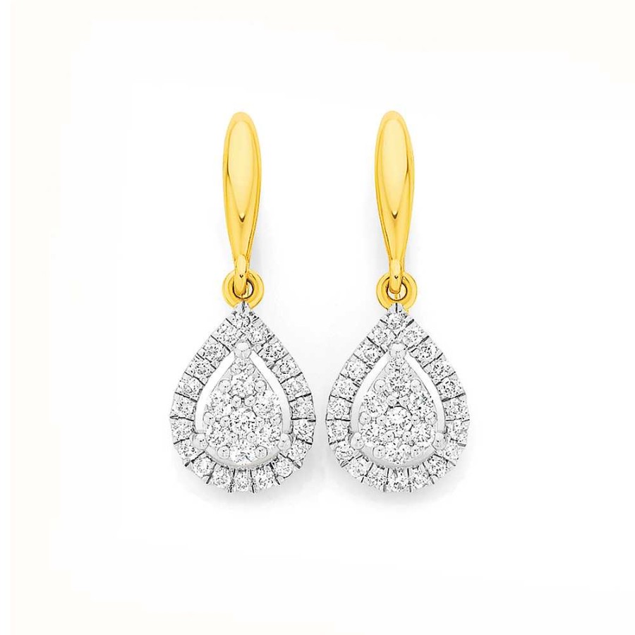 Earrings Pascoes | 9Ct Diamond Earrings Tdw=.50Ct