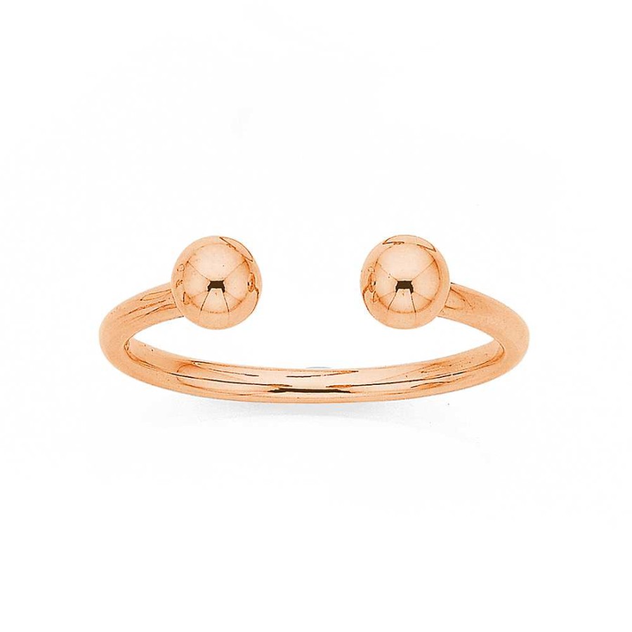 Rings Pascoes | 9Ct Rose Gold Orb Duo Ring