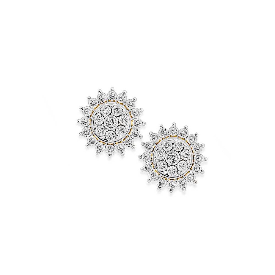 Earrings Pascoes | 9Ct Gold Diamond Stud Earrings