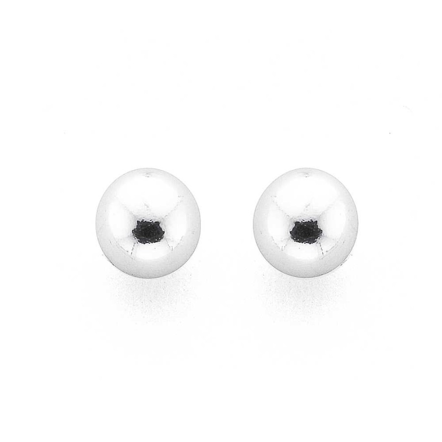 Earrings Pascoes | 5Mm Ball Stud Earrings In Sterling Silver