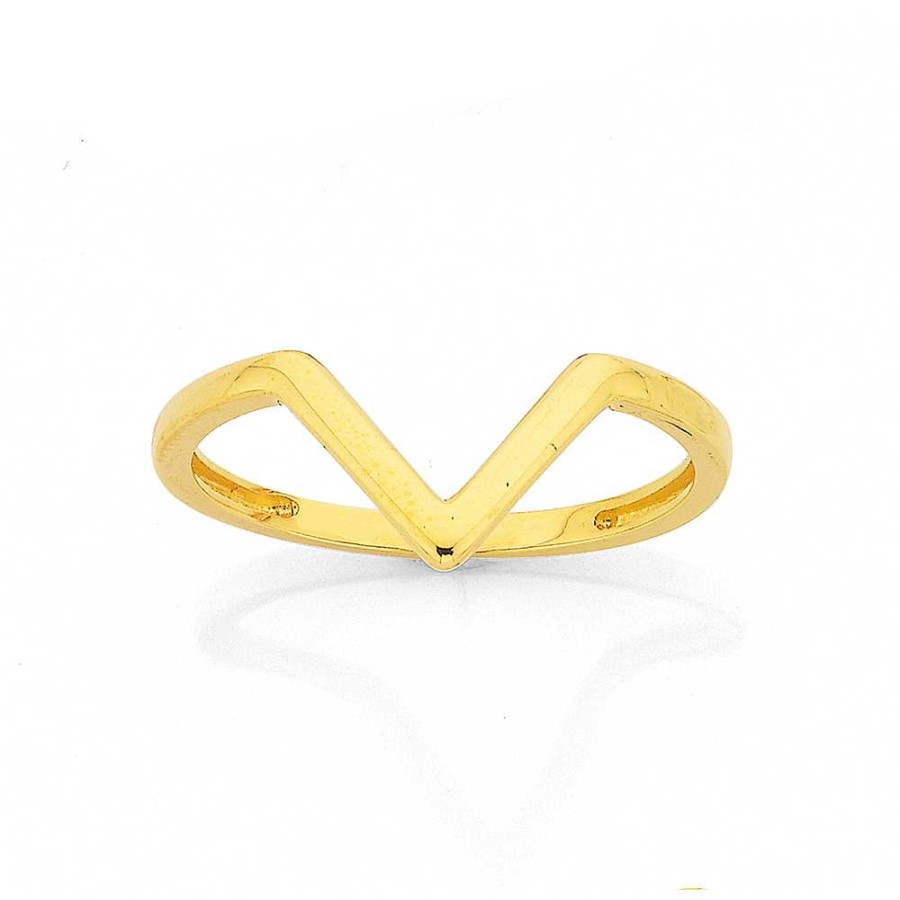 Rings Pascoes | 9Ct Geometric 'V' Ring