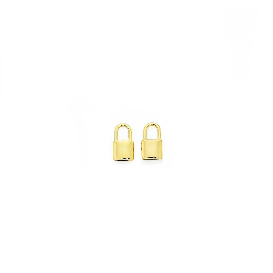 Earrings Pascoes | 9Ct Mini Lock Stud Earrings