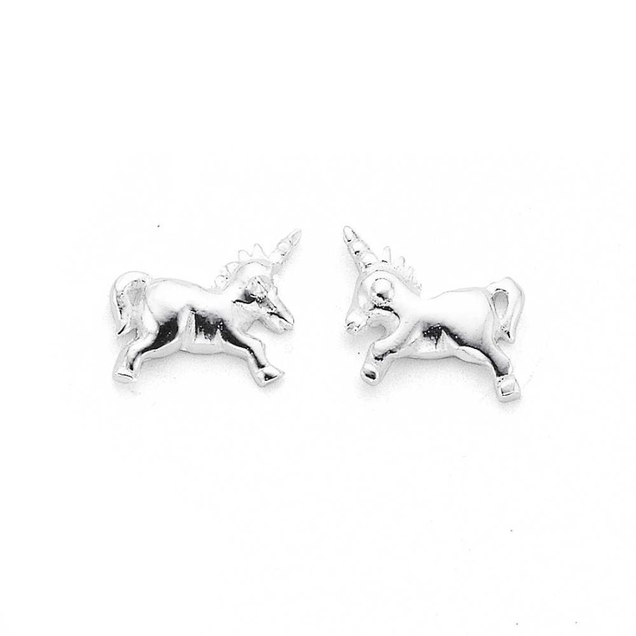 Earrings Pascoes | Sterling Silver Unicorn Studs