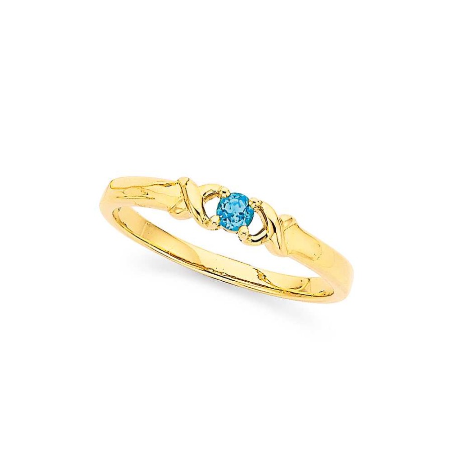 Rings Pascoes | 9Ct Blue Topaz Ring Size L