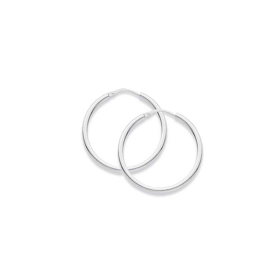 Earrings Pascoes | Sterling Silver 25Mm Hoops