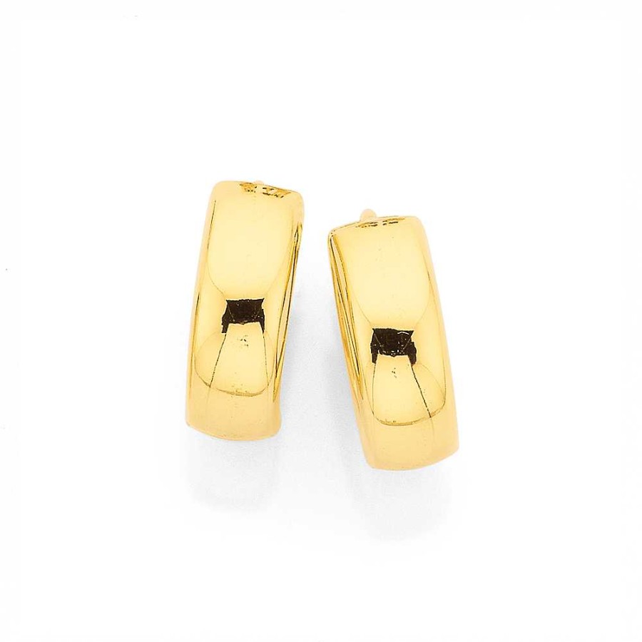 Earrings Pascoes | 9Ct 14Mm Huggie Earrings