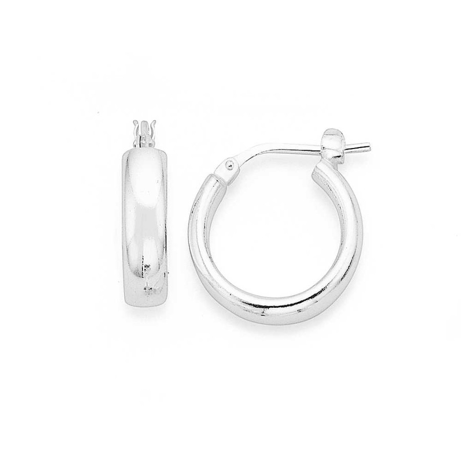 Earrings Pascoes | 12Mm Hoop Earrings In Sterling Silver