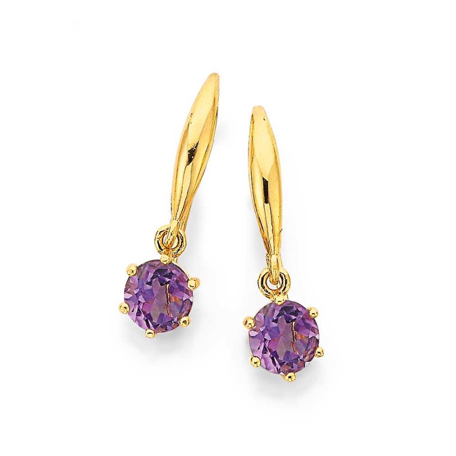 Earrings Pascoes | 9Ct Amethyst Earrings