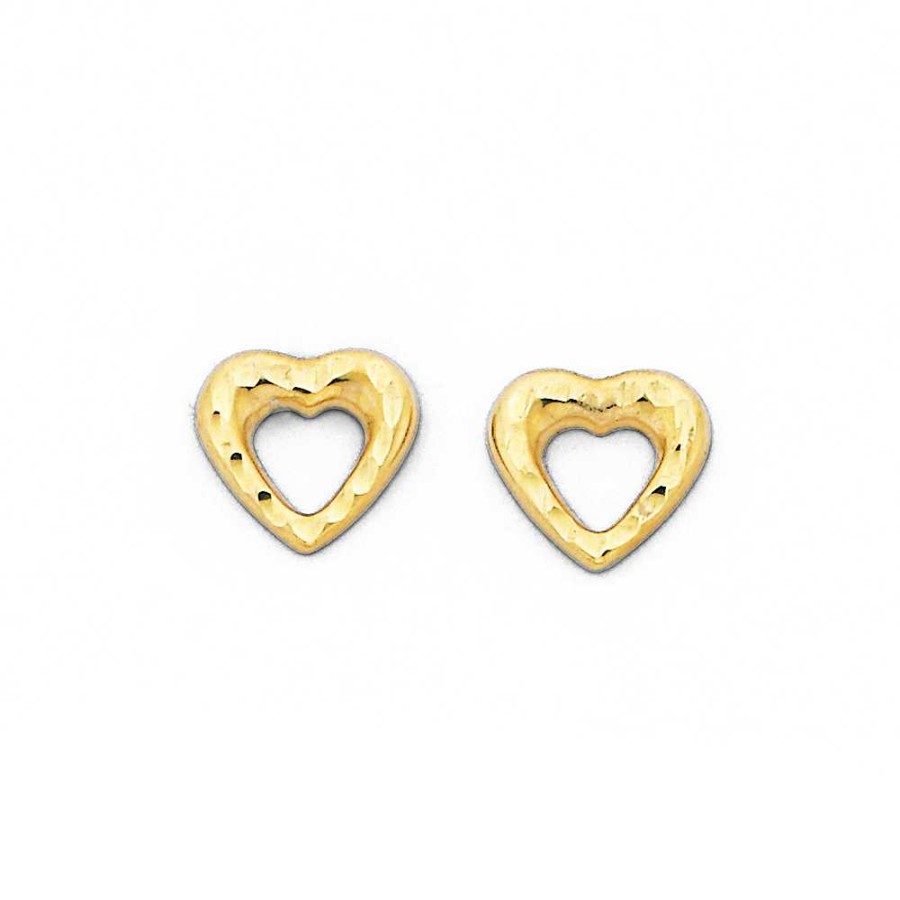 Earrings Pascoes | 9Ct Heart Stud Earrings