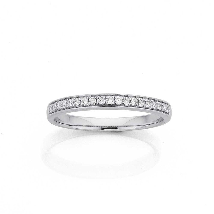 Rings Pascoes | 9Ct White Gold Diamond Ring Tdw=.15Ct