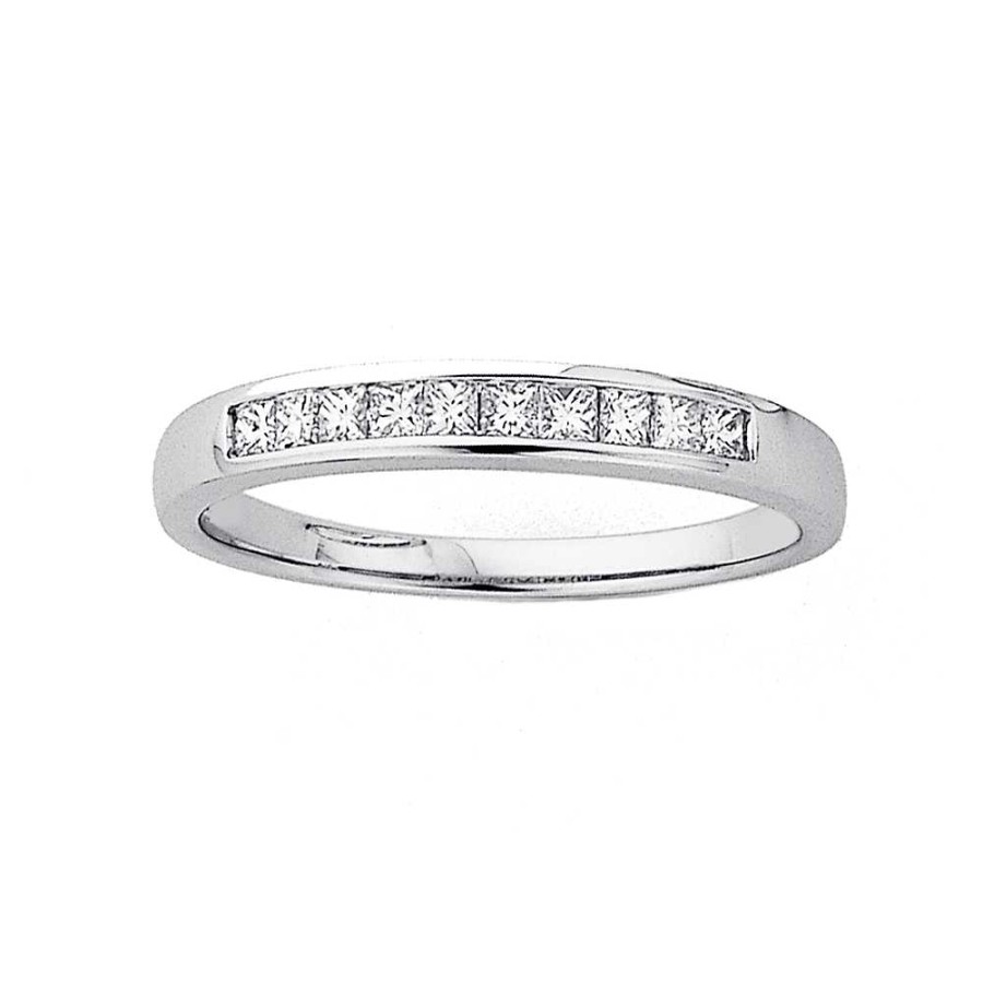 Rings Pascoes | 9Ct Princess Cut Diamond Eternity Ring Tdw=.26Ct