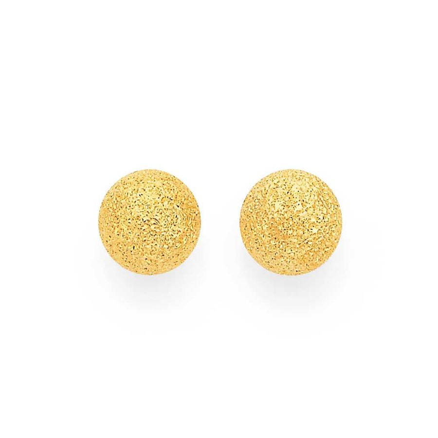 Earrings Pascoes | 9Ct 6Mm Stardust Ball Stud Earrings