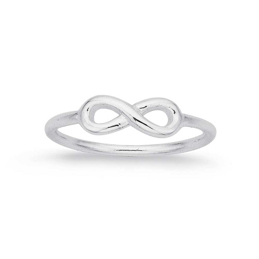 Rings Pascoes | Sterling Silver Infinity Mini Ring Size G