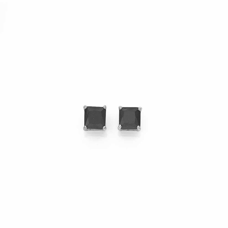 Earrings Pascoes | Chisel Stainless Steel Cubic Zirconia Studs