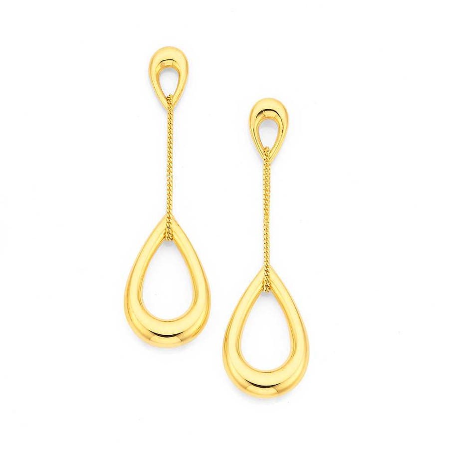 Earrings Pascoes | 9Ct Chain Loop Earrings