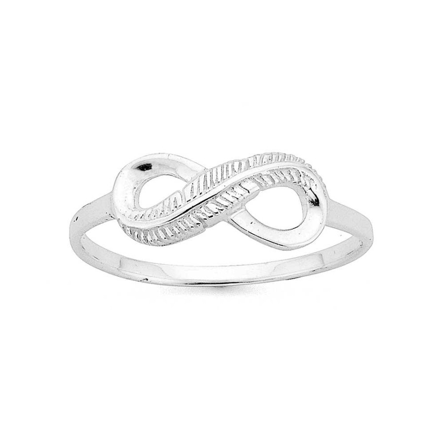 Rings Pascoes | Infinity Feather Ring Silver