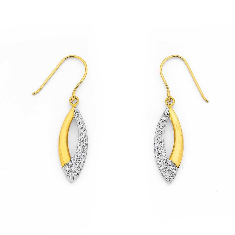 Earrings Pascoes | 9Ct Crystal Drop Earrings