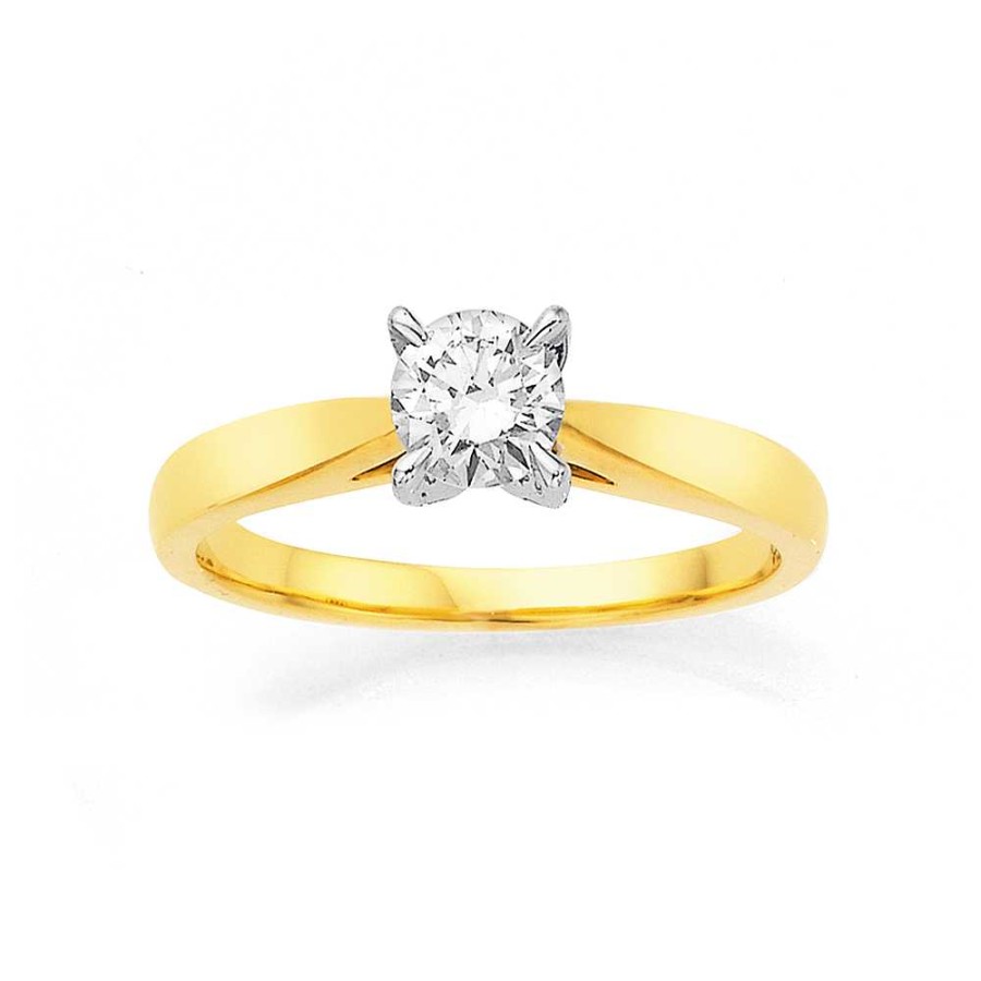 Rings Pascoes | 18Ct Diamond Solitaire Ring Tdw=.50Ct