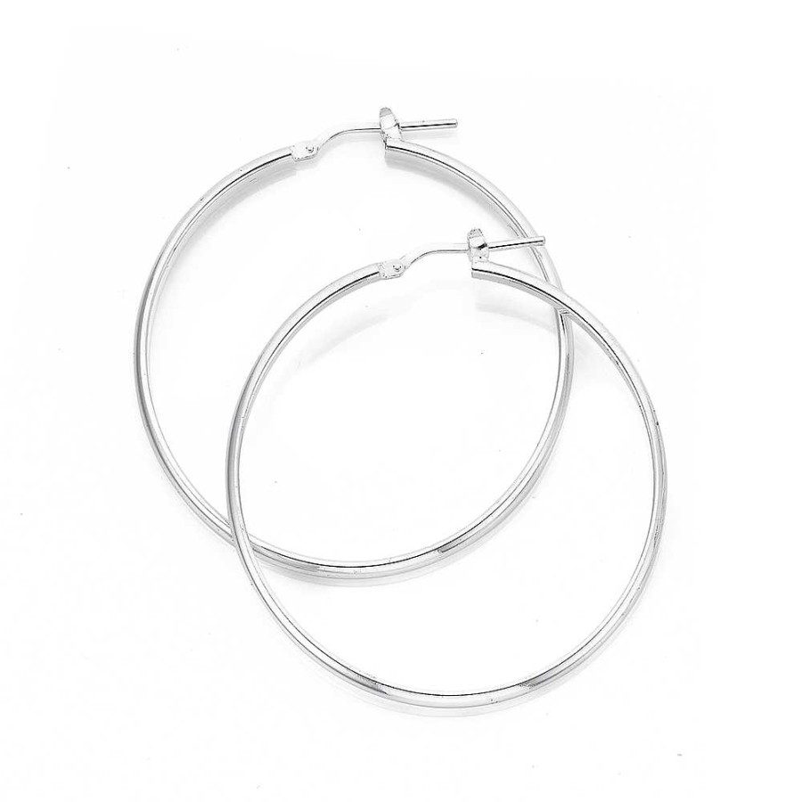 Earrings Pascoes | Sterling Silver Hoops 40Mm