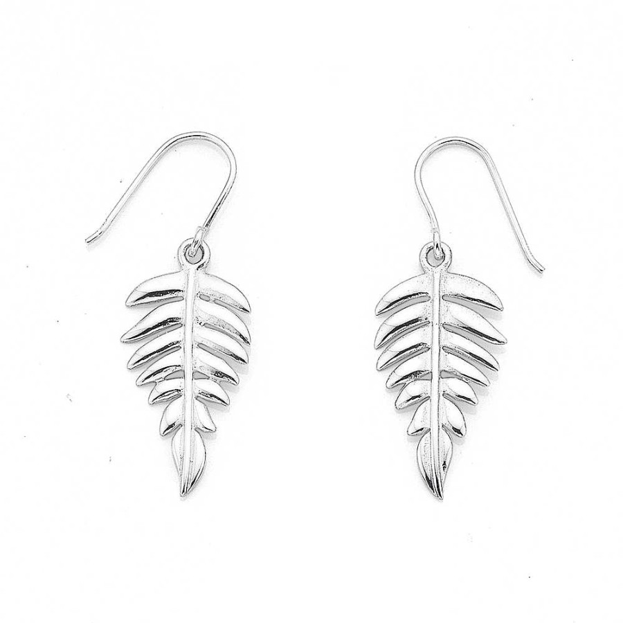 Earrings Pascoes | Sterling Silver Fern Drop Earrings