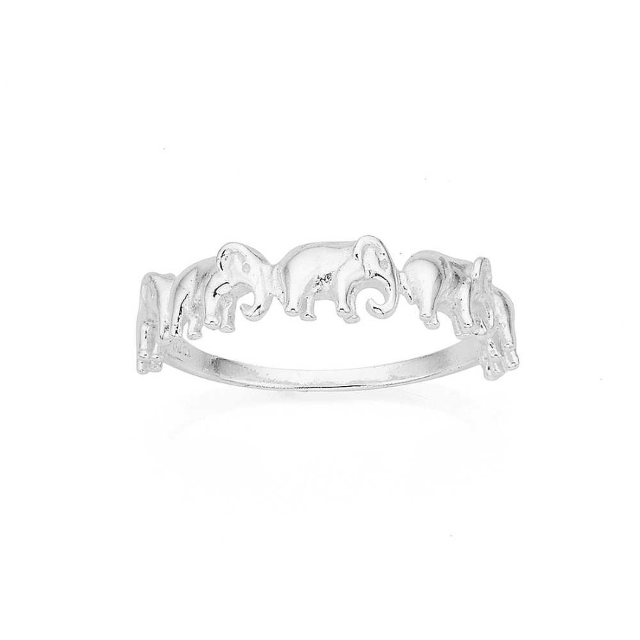 Rings Pascoes | Sterling Silver Elephants Ring