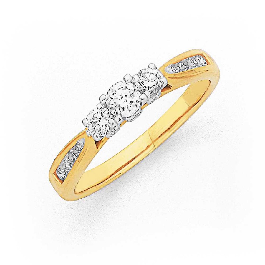 Rings Pascoes | 9Ct, Diamond Ring Total Diamond Weight=.50Ct