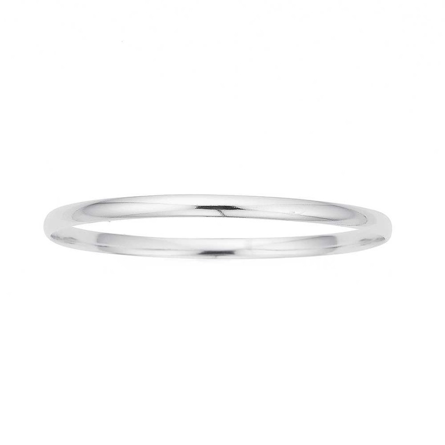 Bangles Pascoes | Sterling Silver 7Mmx64Mm Comfort Bangle