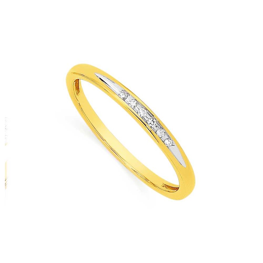 Rings Pascoes | 9Ct Gold Diamond Fine Anniversary Band