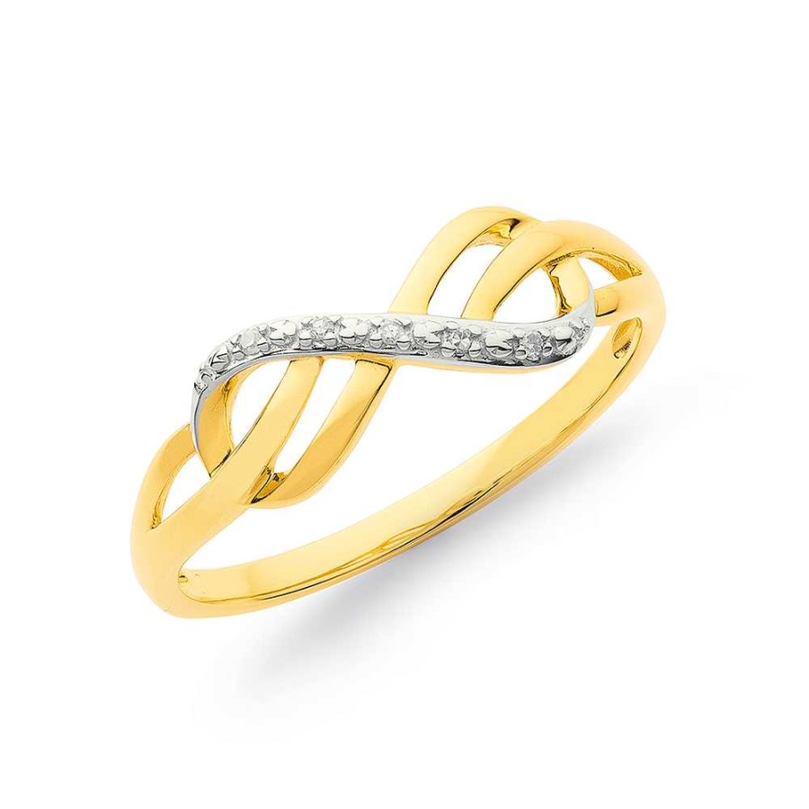 Rings Pascoes | 9Ct Diamond Infinity Ring