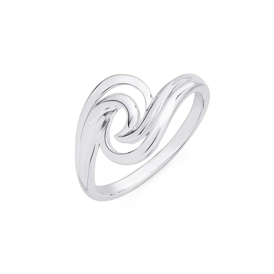 Rings Pascoes | Silver Simple Swirl Ring Size O