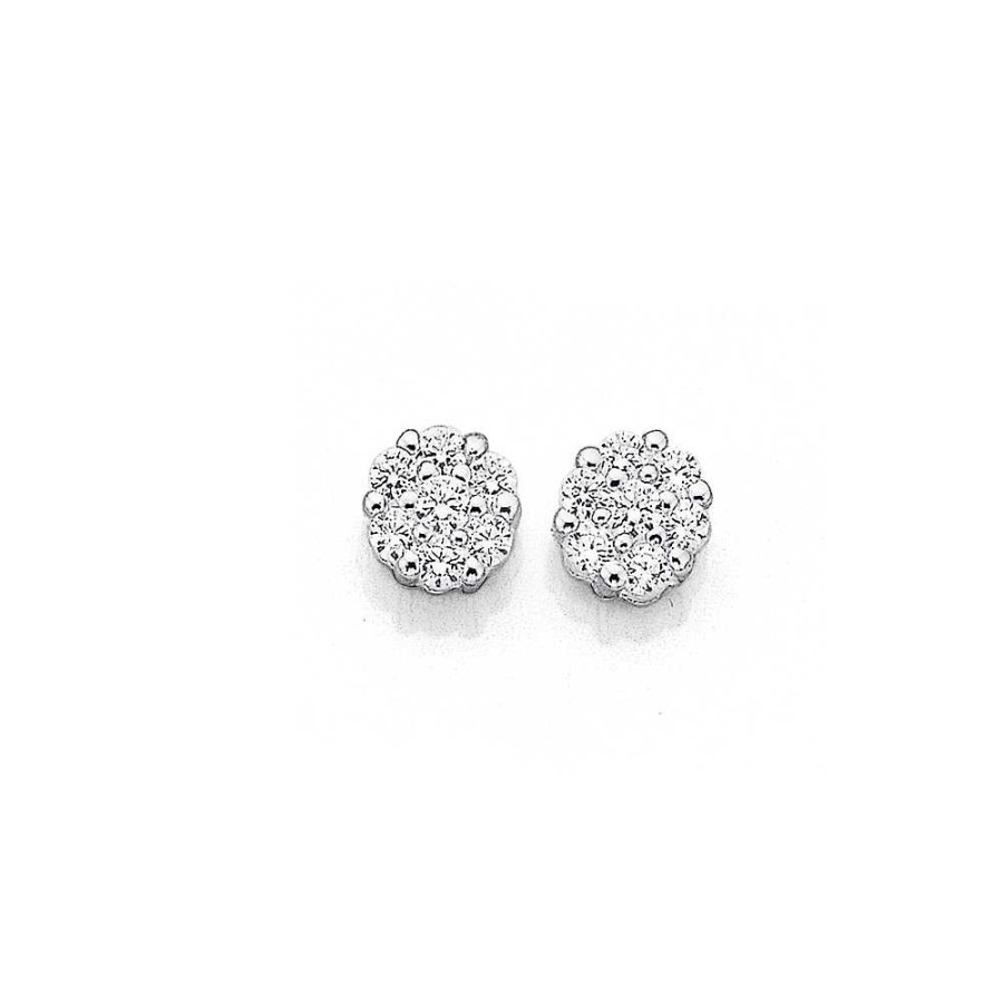 Earrings Pascoes | Sterling Silver Cubic Zirconia Studs