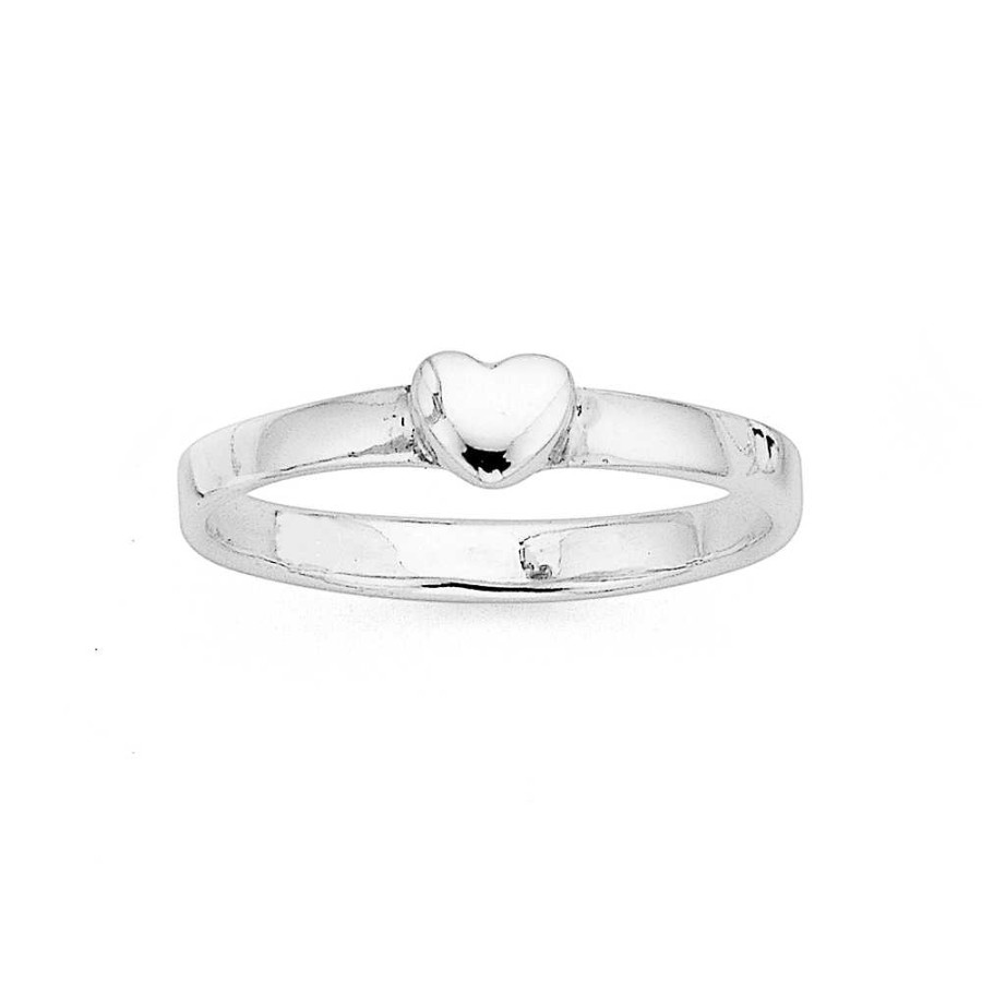 Rings Pascoes | Sterling Silver Heart Ring - Size L