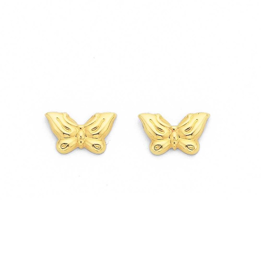 Earrings Pascoes | 9Ct Butterfly Studs