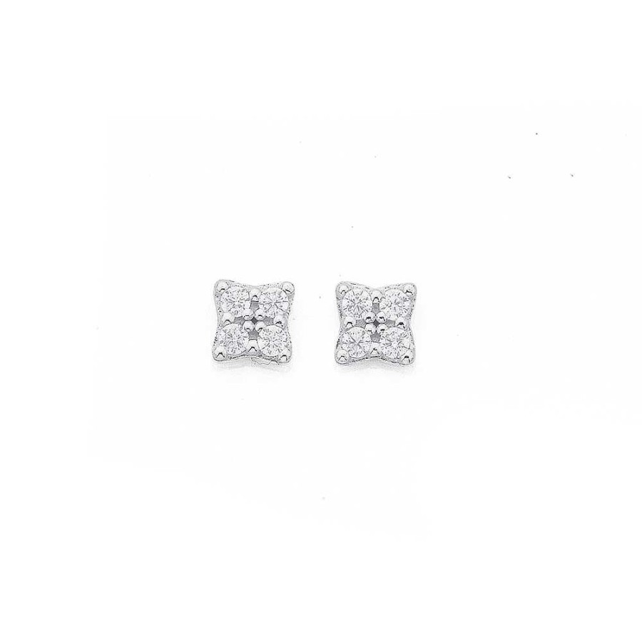 Earrings Pascoes | Sterling Silver Cubic Zirconia Studs