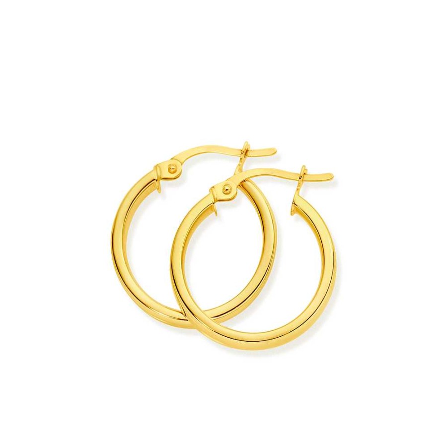 Earrings Pascoes | 9Ct 15Mm Square Hoop Earrings