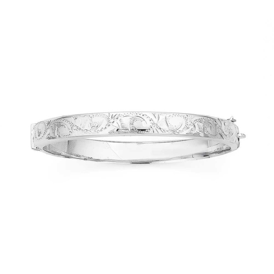 Bangles Pascoes | Sterling Silver Patterned Bangle