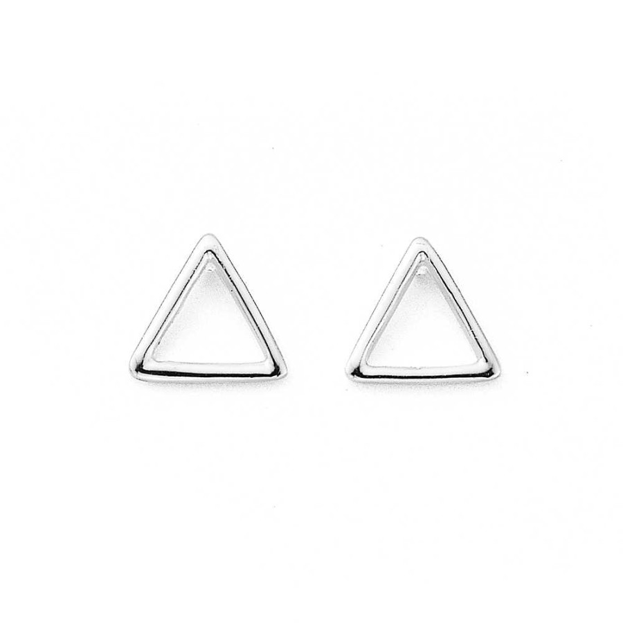 Earrings Pascoes | Sterling Silver Triangle Stud Earrings