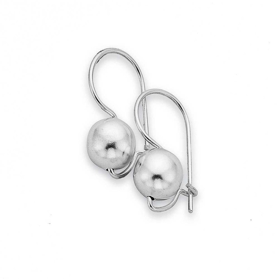 Earrings Pascoes | 8Mm Euroball Earrings Sterling Silver