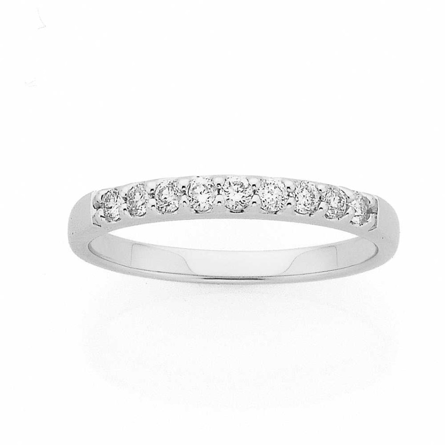 Rings Pascoes | 9Ct White Gold Diamond Ring Tdw=.25Ct