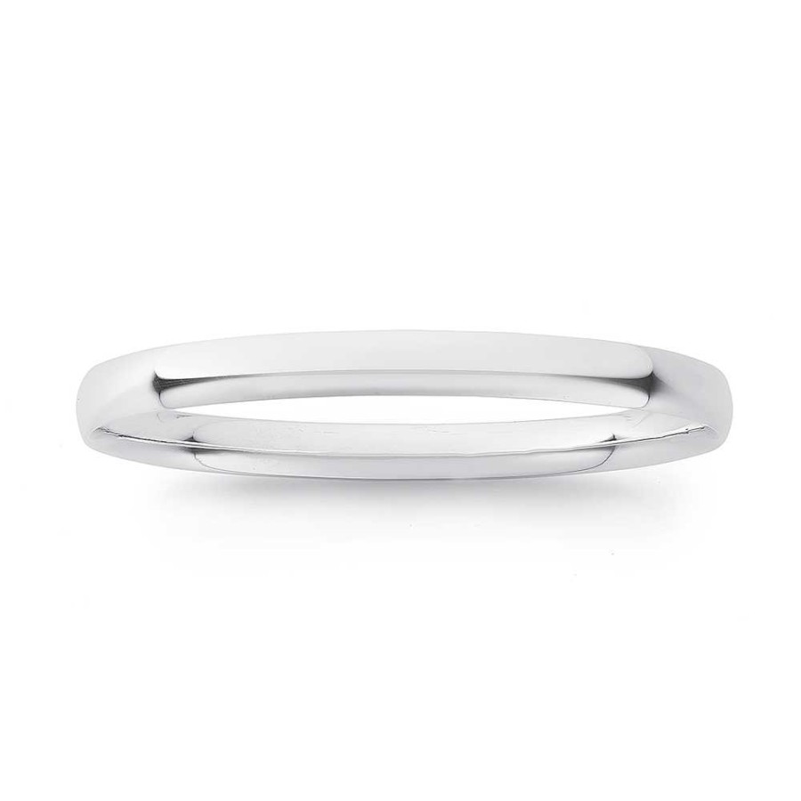 Bangles Pascoes | Sterling Silver 7X67Mm Comfort Bangle