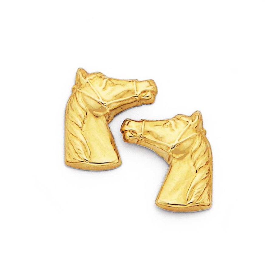 Earrings Pascoes | 9Ct Horse Head Studs Earrings