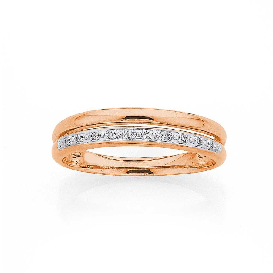 Rings Pascoes | 9Ct Rose Gold Diamond Ring