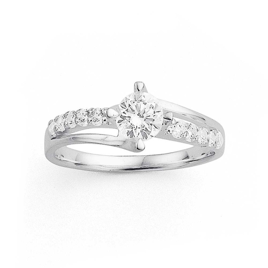 Rings Pascoes | Sterling Silver Cubic Zirconia Ring