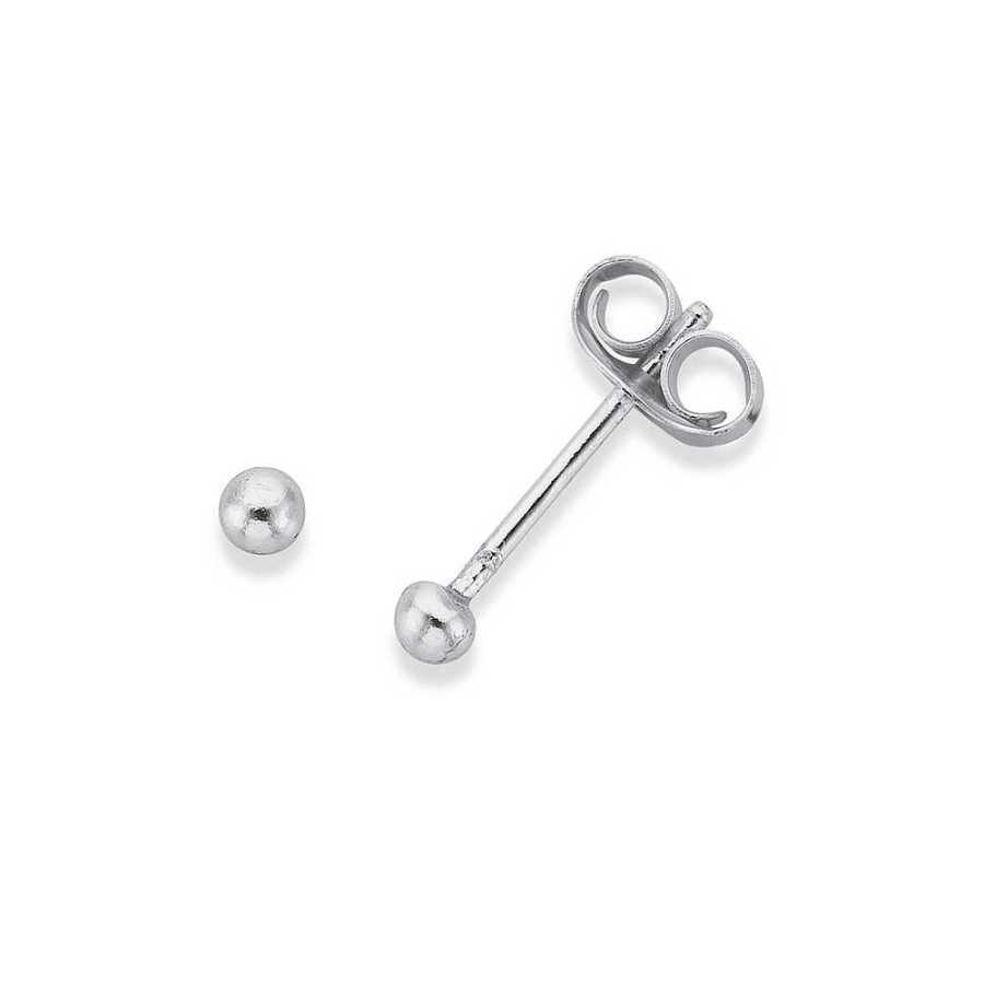 Earrings Pascoes | Sterling Silver 2.5Mm Mini Ball Stud Earrings