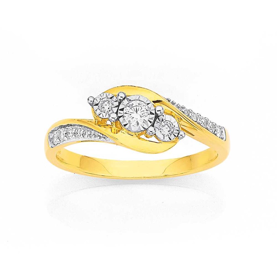 Rings Pascoes | 9Ct Diamond Set Ring Tdw=.20Ct