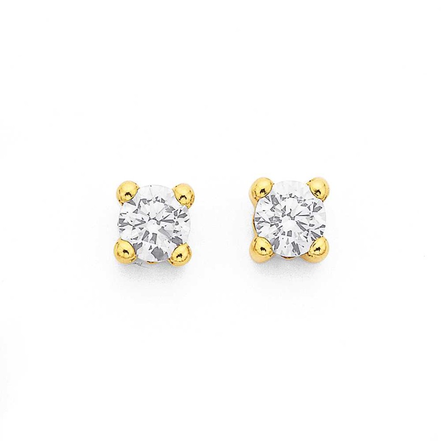 Earrings Pascoes | 9Ct Cubic Zirconia Studs