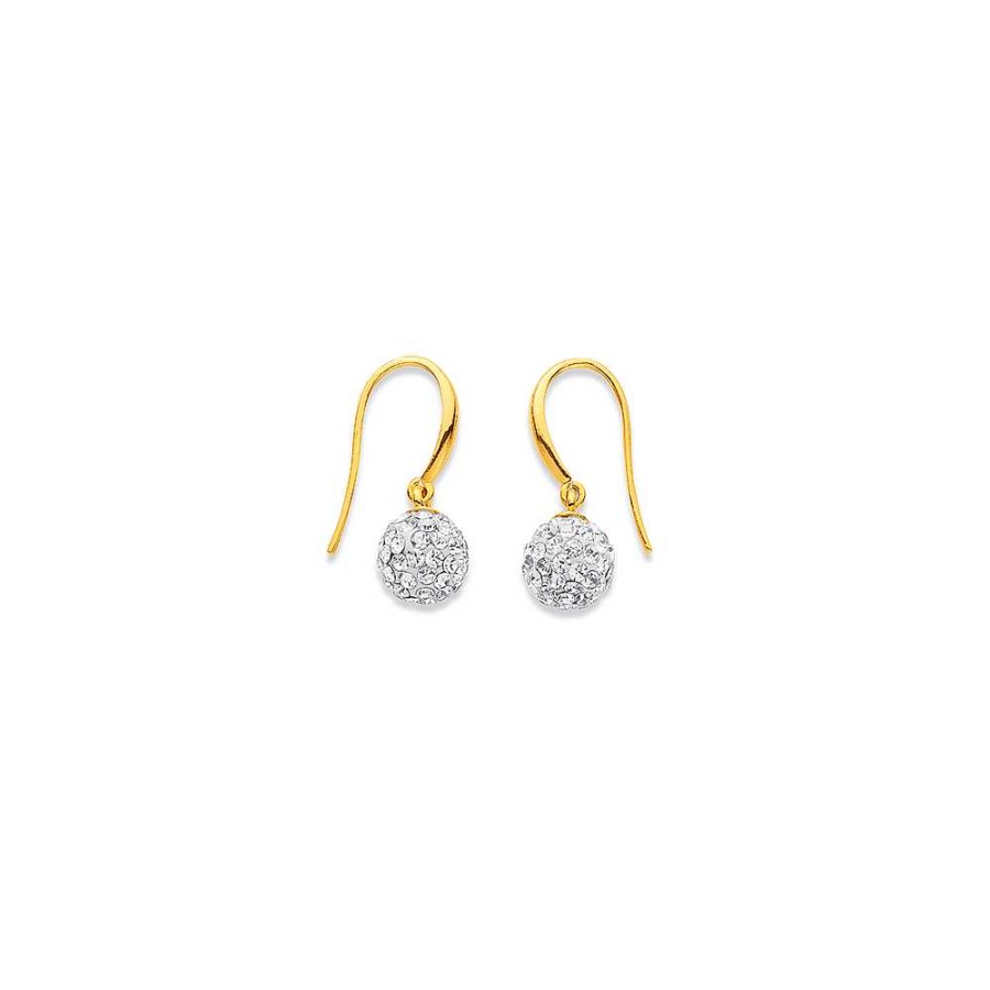 Earrings Pascoes | 9Ct Crystal Hook Earrings