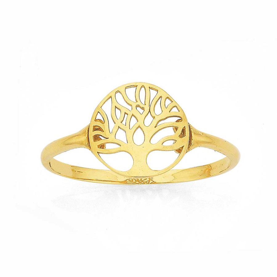 Rings Pascoes | 9Ct Gold Tree Of Life Dress Ring