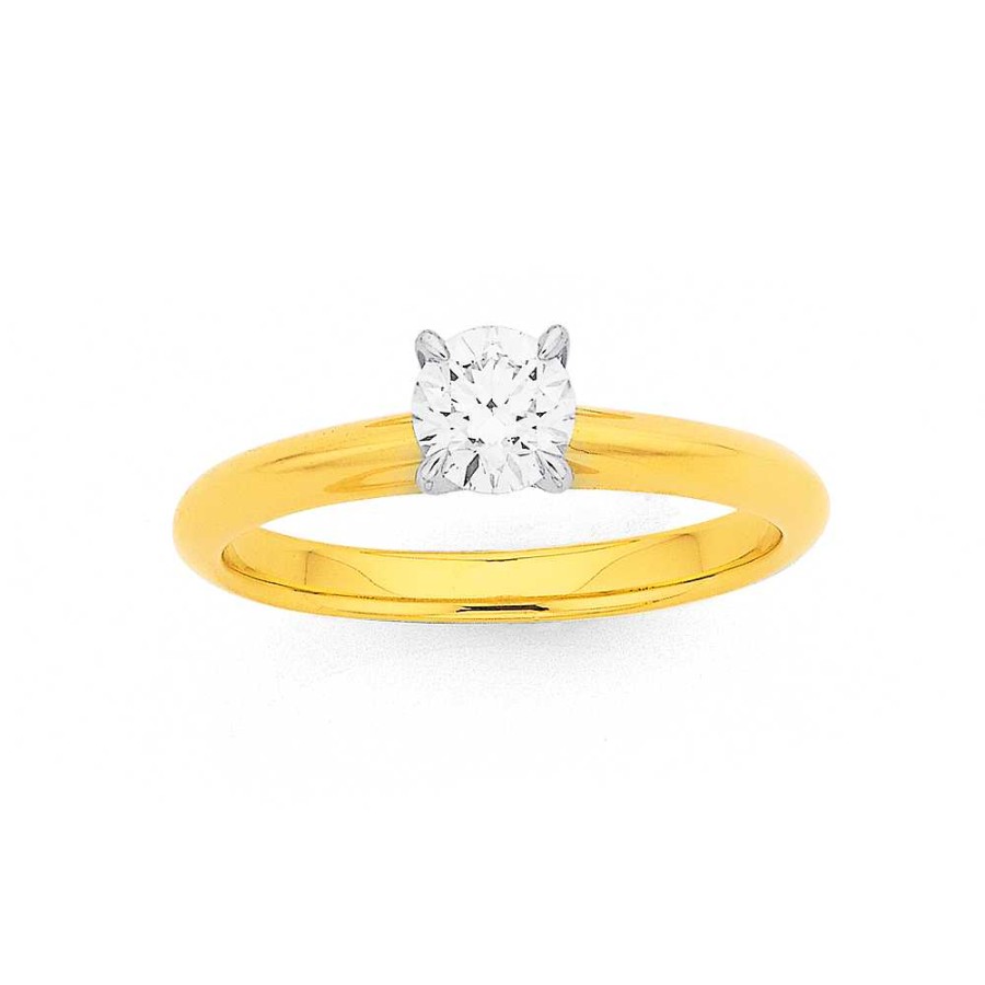 Rings Pascoes | 18Ct Diamond Solitaire Ring Tdw=.50Ct